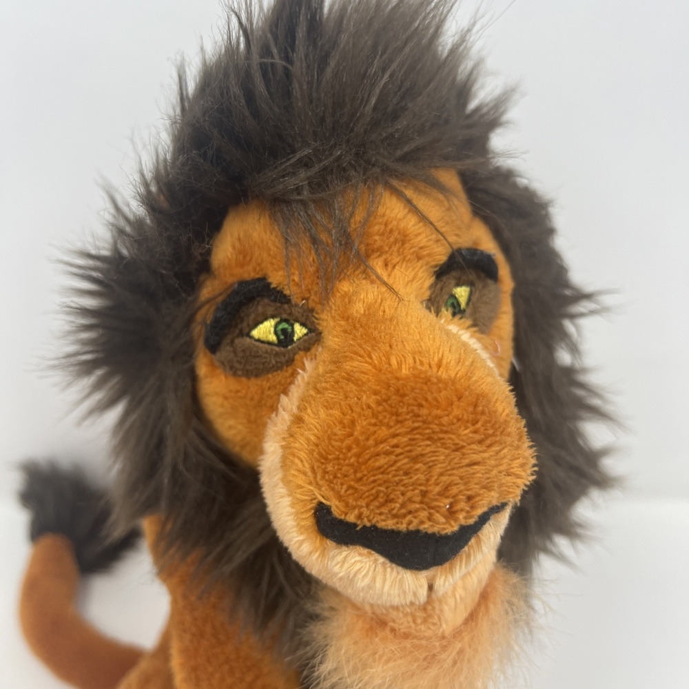 Vintage Disney World Scar Plush The Lion King Villain 11" Stuffed Animal Sitting - Picture 2 of 10